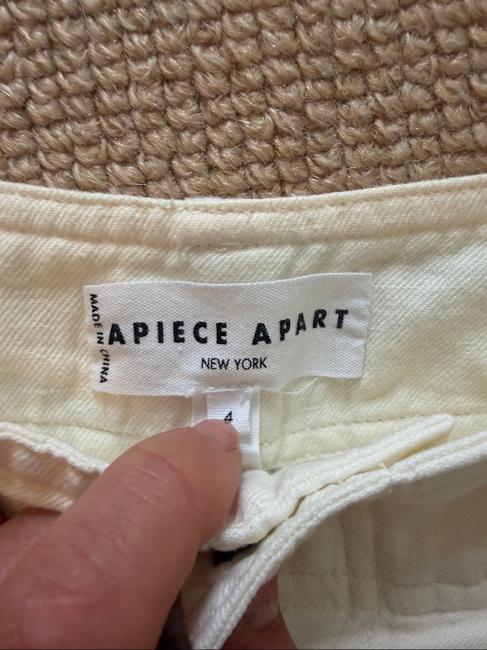 APIECE APART BARI CROP CREAM LINEN 4 - Picture 6 of 6